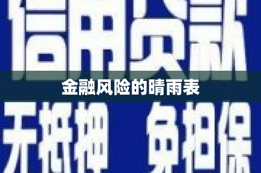 保税区金融风险的晴雨表