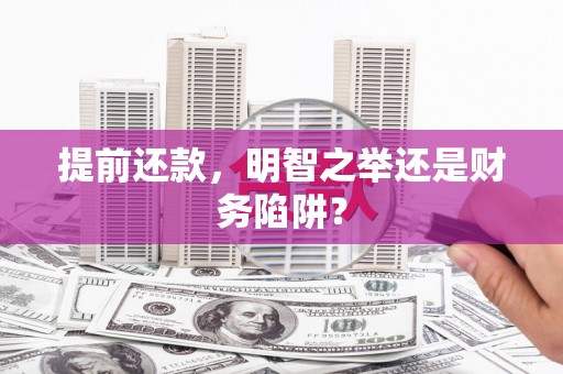保税区提前还款，明智之举还是财务陷阱？