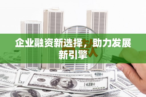 保税区企业融资新选择，助力发展新引擎