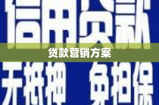 保税区贷款营销方案