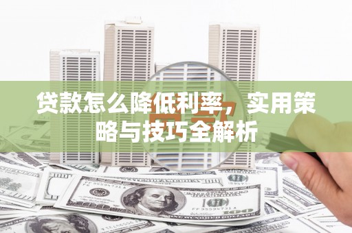 保税区贷款怎么降低利率，实用策略与技巧全解析