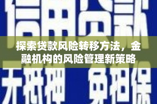 保税区探索贷款风险转移方法，金融机构的风险管理新策略