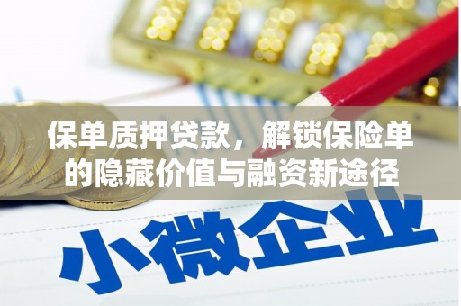 保税区保单质押贷款，解锁保险单的隐藏价值与融资新途径