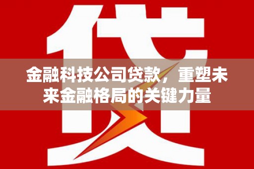 保税区金融科技公司贷款，重塑未来金融格局的关键力量