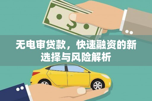 保税区无电审贷款，快速融资的新选择与风险解析