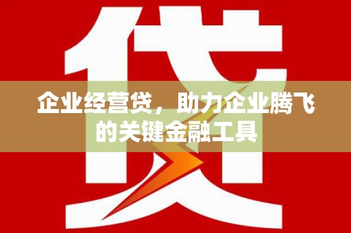 保税区企业经营贷，助力企业腾飞的关键金融工具