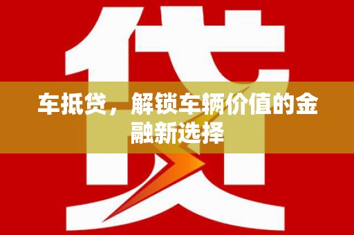 保税区车抵贷，解锁车辆价值的金融新选择