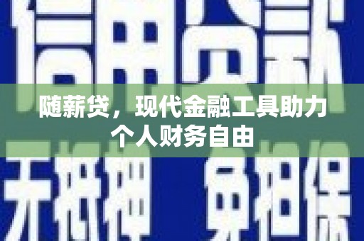 保税区随薪贷，现代金融工具助力个人财务自由