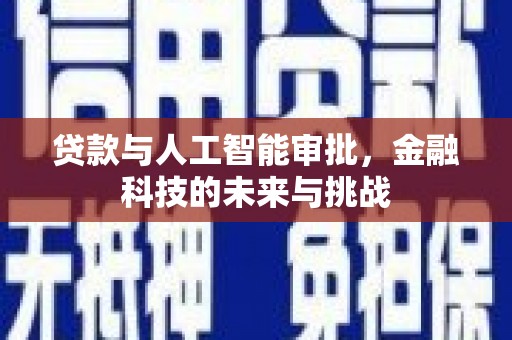 保税区贷款与人工智能审批，金融科技的未来与挑战