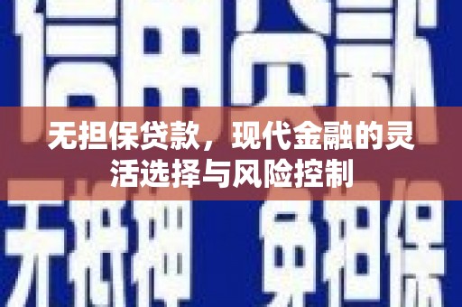 保税区无担保贷款，现代金融的灵活选择与风险控制