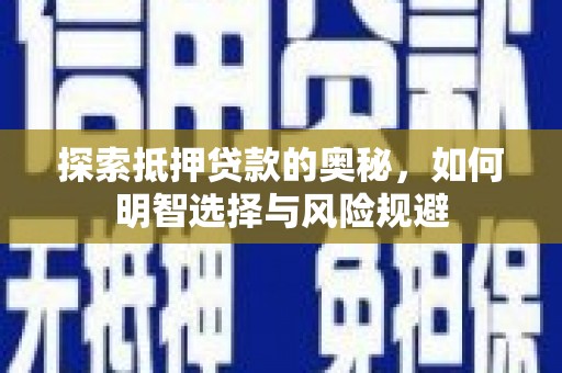 保税区探索抵押贷款的奥秘，如何明智选择与风险规避