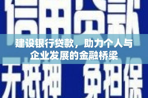 保税区建设银行贷款，助力个人与企业发展的金融桥梁