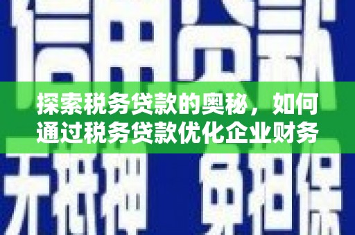 保税区探索税务贷款的奥秘，如何通过税务贷款优化企业财务