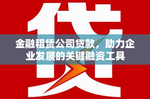 保税区金融租赁公司贷款，助力企业发展的关键融资工具