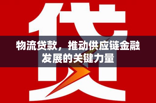 保税区物流贷款，推动供应链金融发展的关键力量