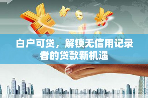 保税区白户可贷，解锁无信用记录者的贷款新机遇