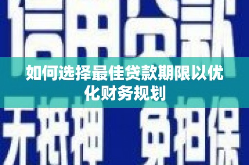 保税区如何选择最佳贷款期限以优化财务规划