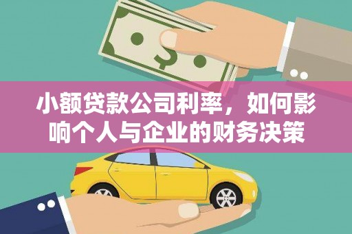 保税区小额贷款公司利率，如何影响个人与企业的财务决策