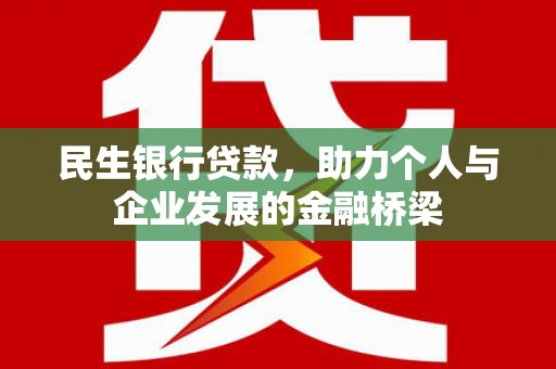 保税区民生银行贷款，助力个人与企业发展的金融桥梁