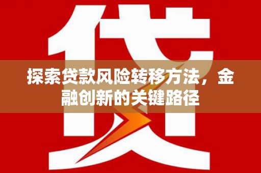 保税区探索贷款风险转移方法，金融创新的关键路径