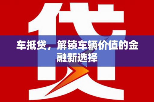保税区车抵贷，解锁车辆价值的金融新选择