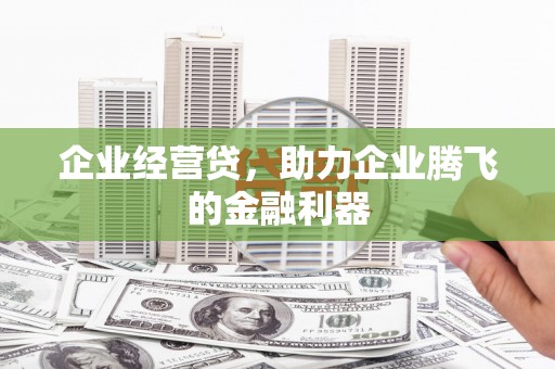 保税区企业经营贷，助力企业腾飞的金融利器
