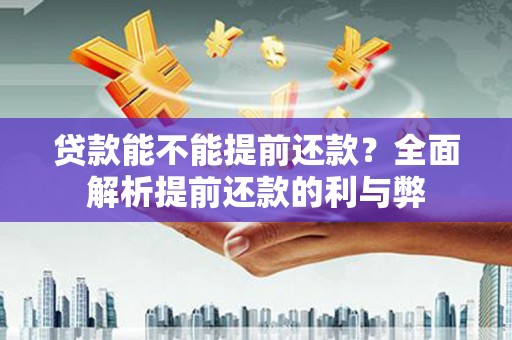 保税区贷款能不能提前还款？全面解析提前还款的利与弊