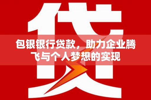 保税区包银银行贷款，助力企业腾飞与个人梦想的实现