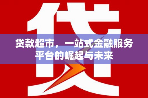 保税区贷款超市，一站式金融服务平台的崛起与未来