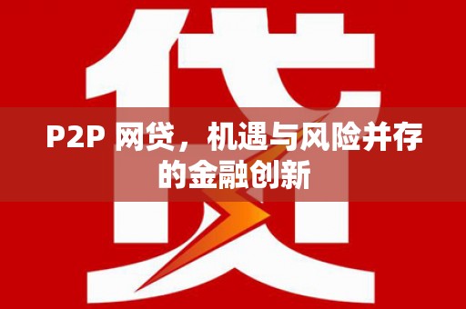 保税区P2P 网贷，机遇与风险并存的金融创新