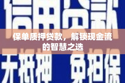 保税区保单质押贷款，解锁现金流的智慧之选