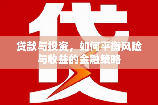 保税区贷款与投资，如何平衡风险与收益的金融策略