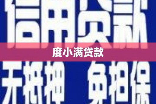 保税区度小满贷款
