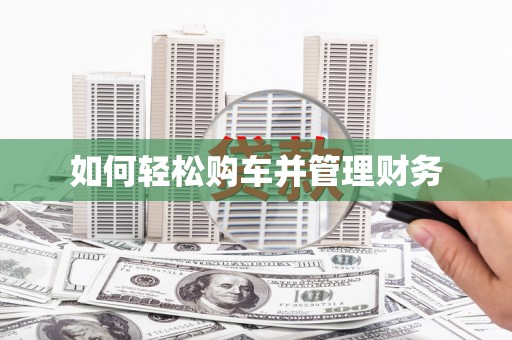 保税区如何轻松购车并管理财务